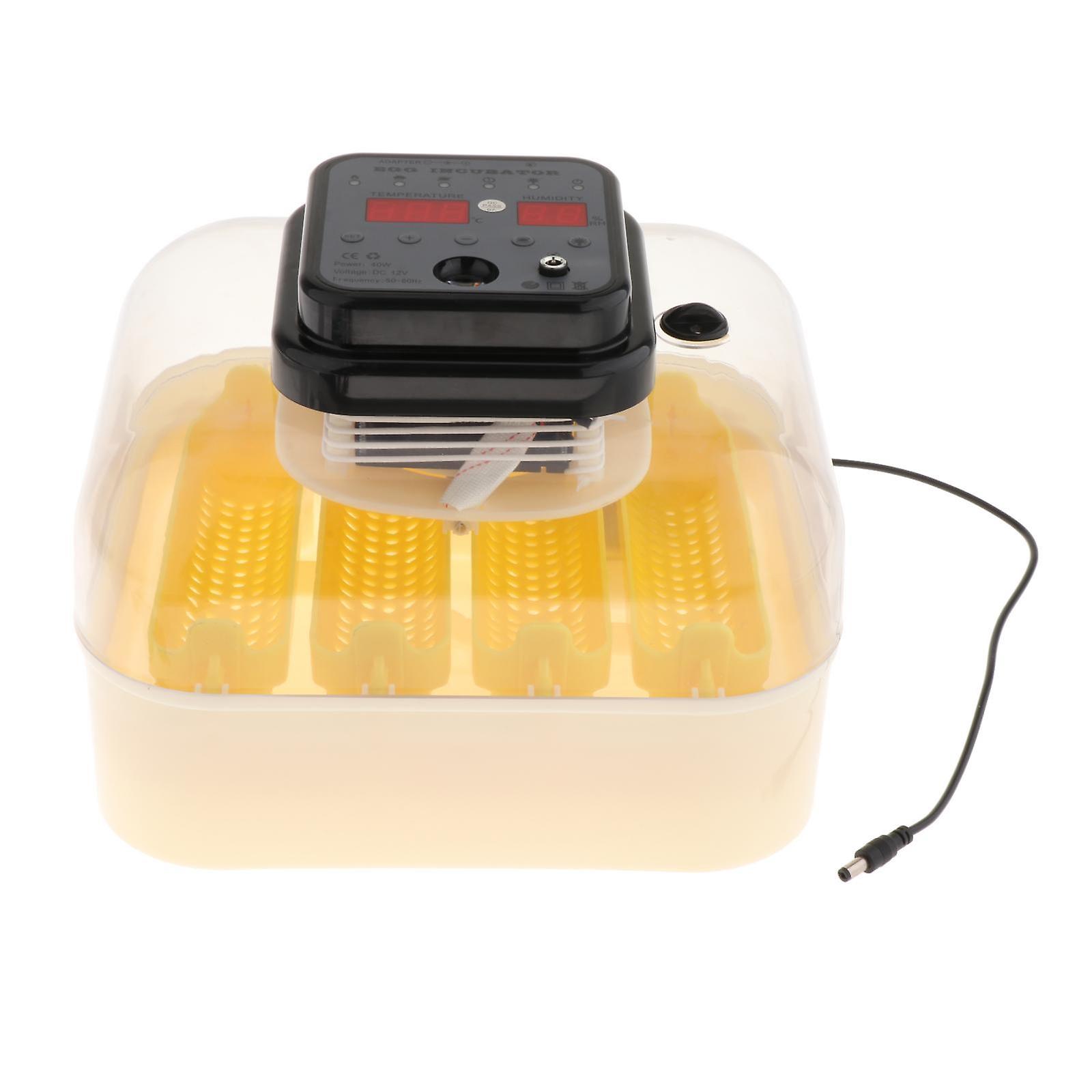 Chicken Egg Incubator Temperature and Humidity Control Holds 16 Eggs with Automatic Egg Turning for Chicken Goose Pigeon Duck