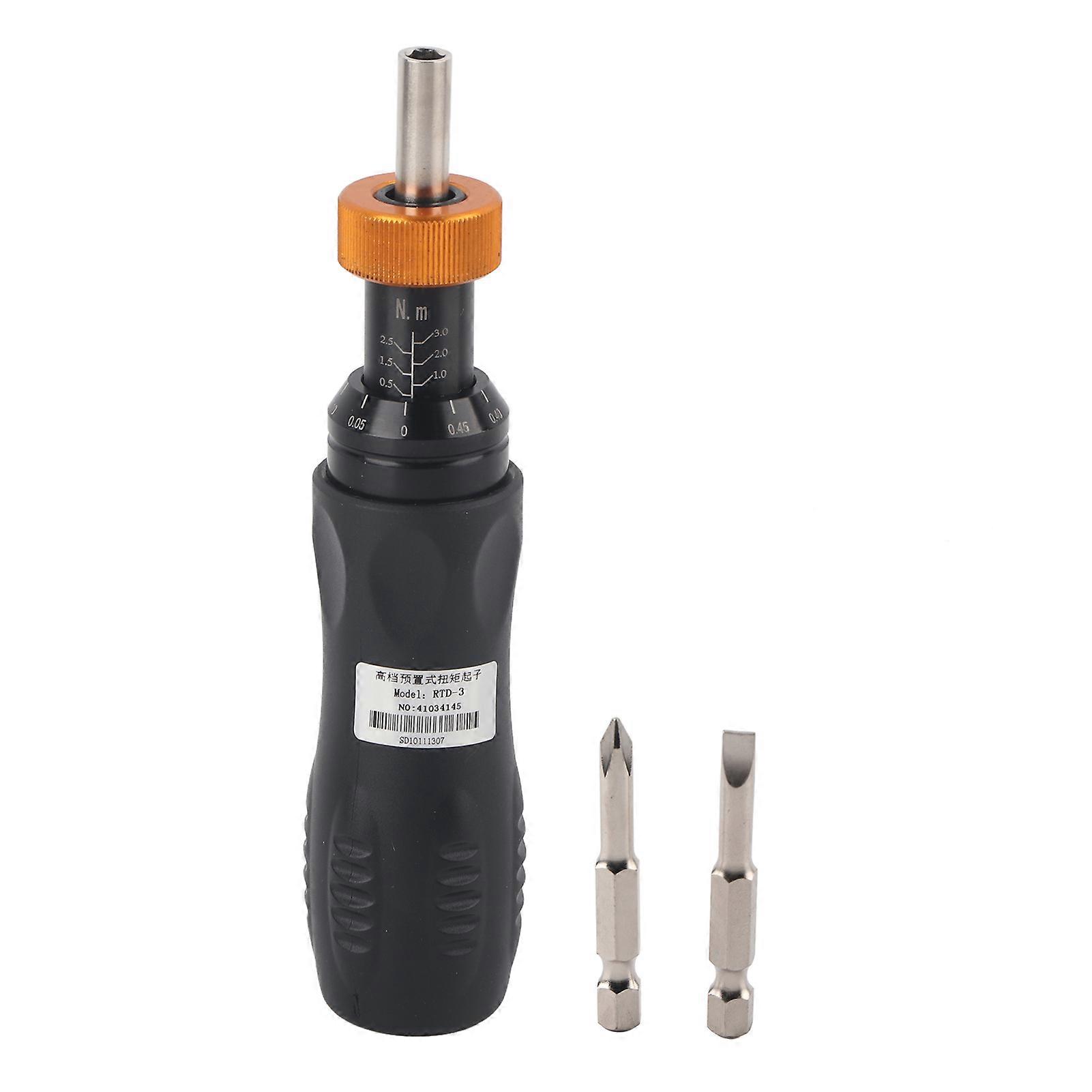 Adjustable Torques Screwdriver-Preset Type Adjustable Torques Screwdriver 0.5-3Nm Hex-agon Socket RTD-3 JBX34