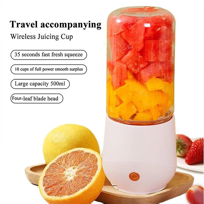 500ML Portable Fruit Juicer Blender Electric Fruit Juicer Smoothie Blender Machine -Green~15895