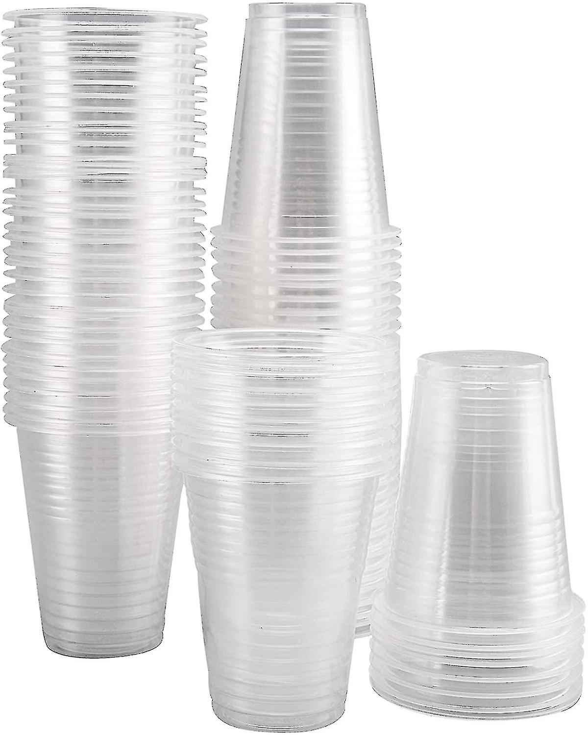 100 Pack Plastic Cups, Plastic Cups, Disposable Plastic Cups Clear Plastic