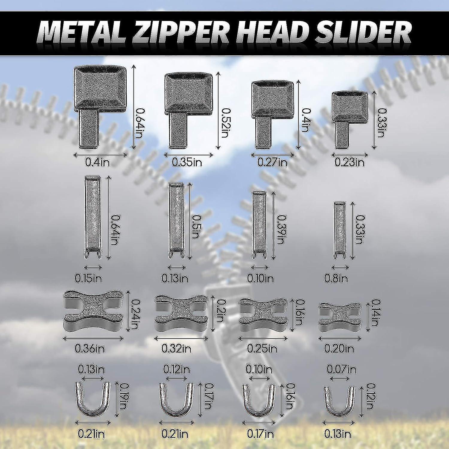 Metal Zipper Insertion Pin 4 Sizes Zipper Repair Kit Zipper Latch Slider Retainer For Jackets Coats 3 Colors Diy Sewing Replacement, Size Of 3/5/8/10