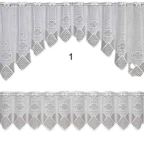 2 Stück / Satz Spitzenvorhang durchscheinendes Spitzendesign Vintage-Stil 2-stufiges Café-Vorhang-Set für zu Hause