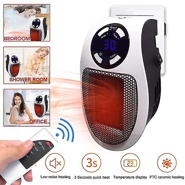 Portable Electric Heater 500w UK//Australia Plug Timer + Remote Control Digital Display