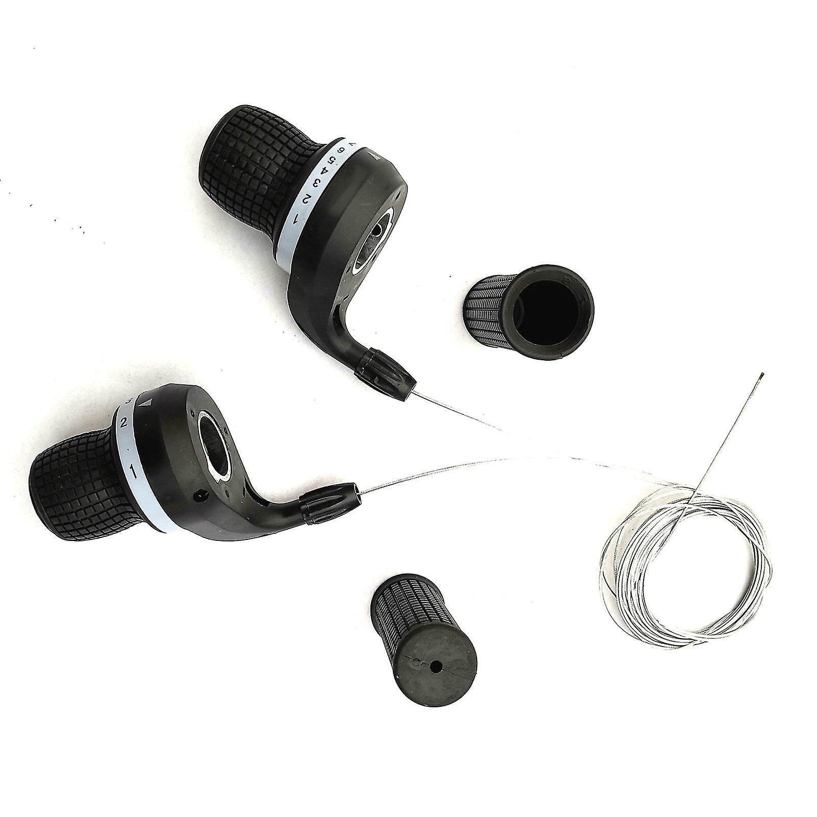 Bicycle Twist Shifter Set Simple Installation Lightweight 3/7 Speed Bike Shift Lever Non-slip Bike Handle Bar Grips Kit Kaesi