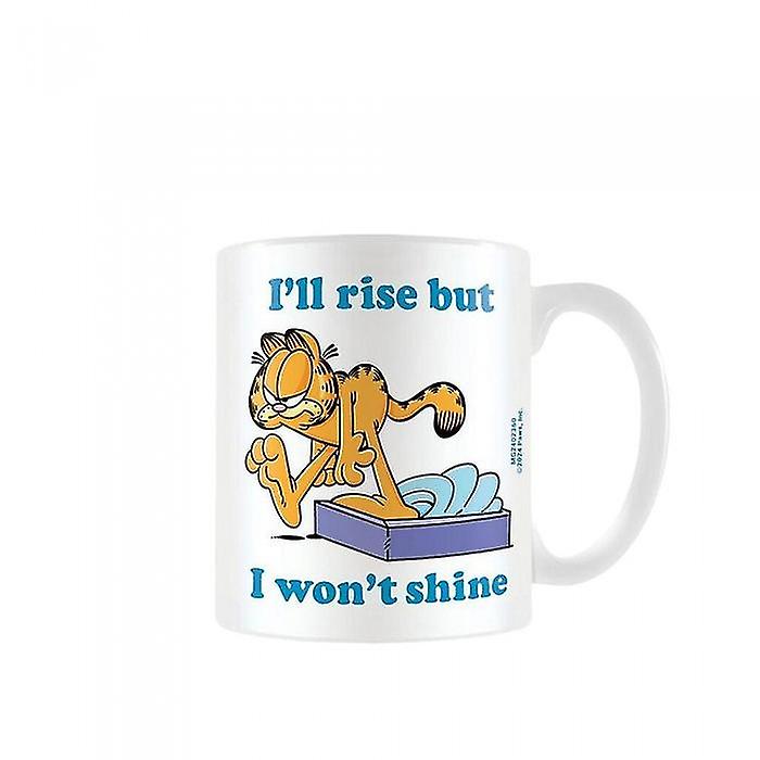 Garfield I'll Rise But I Won't Shine Mug