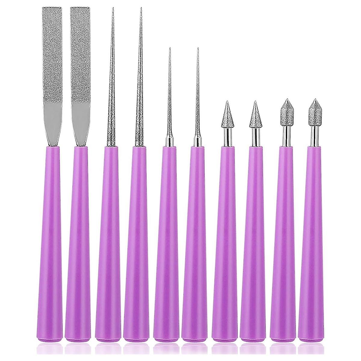 10 Pieces Bead Reamer Tools for Jewelry Making Pointed Bead Reamer Beading Tools Bead Hole Enlarger