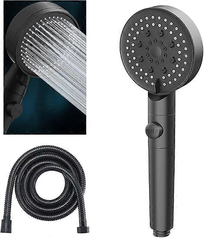 5 Modes Water Saving Shower Head, Adjustable Shower Head, One Button Stop, High Pressure Bathroom Un