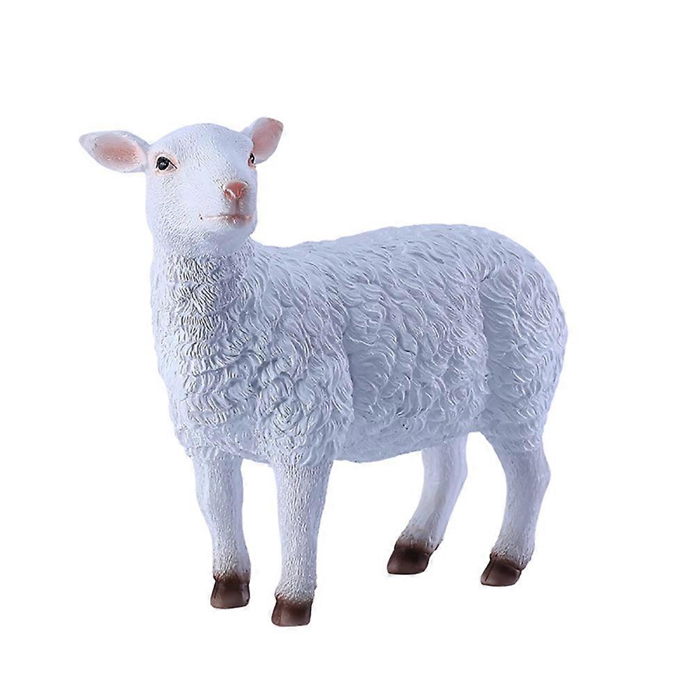 1pc resin sheep statue,23.5X9X20.5CM