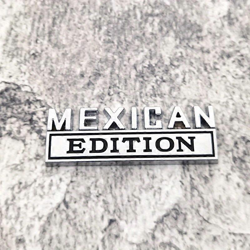Metal Mexican Edition Emblem, Universal Automotive Badge, Durable Alloy Vehicle Body Decal, Premium Car Exterior Accessory