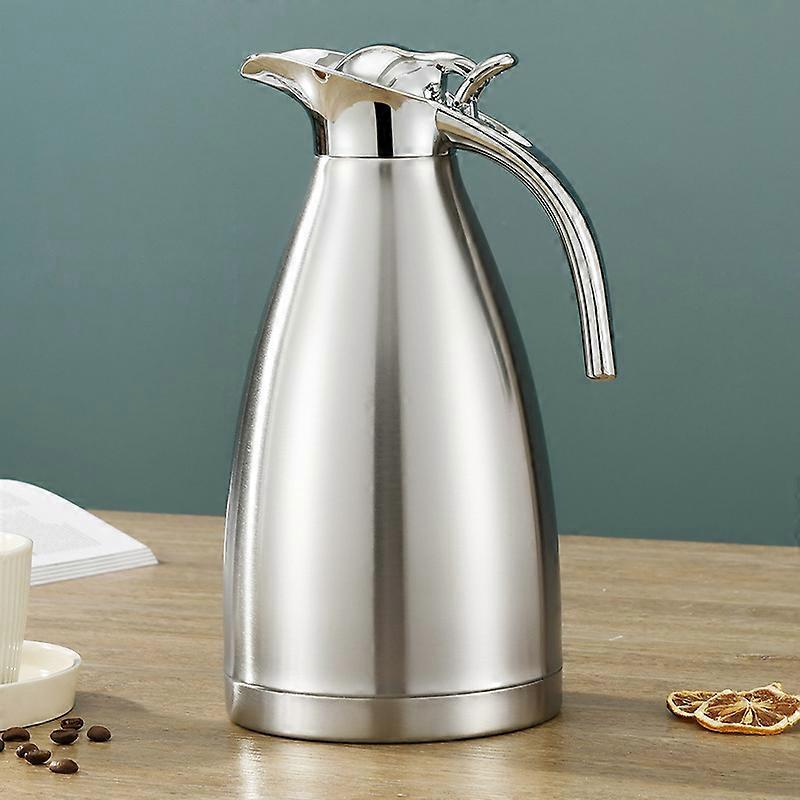 プレミアム24時間サーマルコーヒーカラフェ-デュアルウォール304ステンレス鋼-日常の使用に最適で、飲み物の配管を熱くまたは冷やします