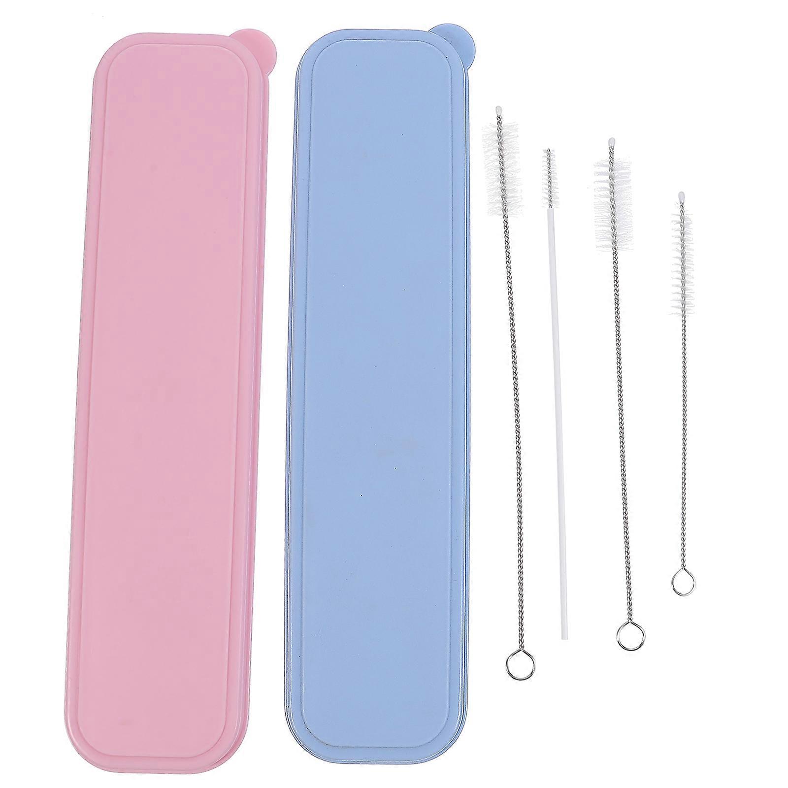 1 Set of Straw Accessories Portable Straw Storage Boxes Straw Containers