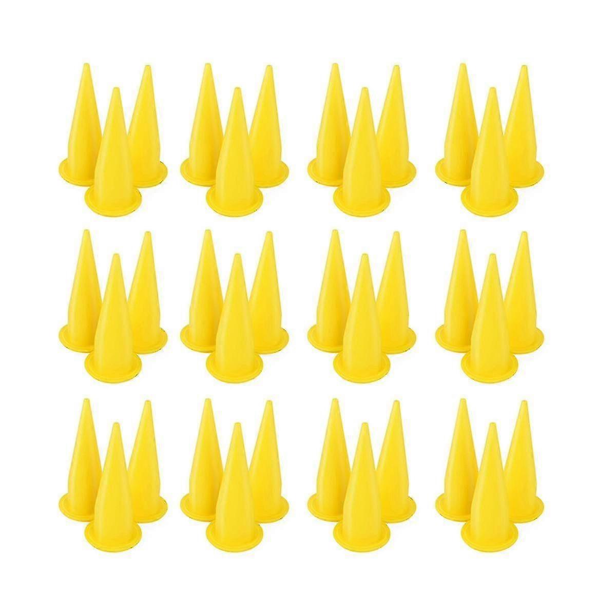 50pcs Yellow Cone Nozzle For Bulk Caulk Tools For Caulking Nozzle Applicator Replacement-In Stock