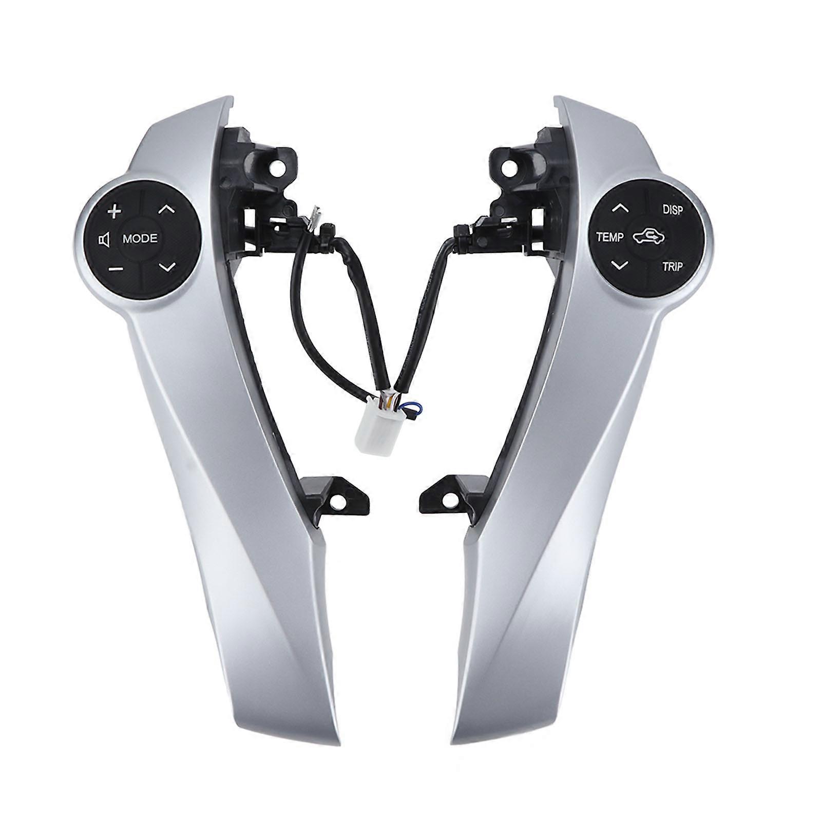 Garniture de volant avec boutons de commande, ABS argenté, multifonction, remplacement pour Prius 2009-2014