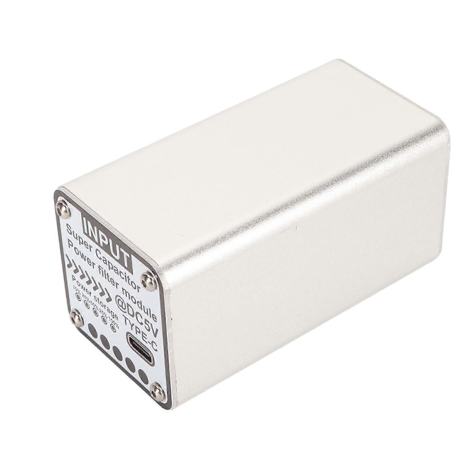 Module de filtrage de puissance à condensateur, coque en alliage d'aluminium professionnelle, interface de type C, module de filtrage de puissance pour RPi 5 V