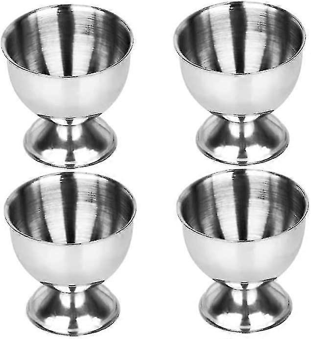 Egg Cup Holders Egg Tray For Hard & Soft Boiled Eggs Holders Kitchen Tool (2sets, Silver) Cy
