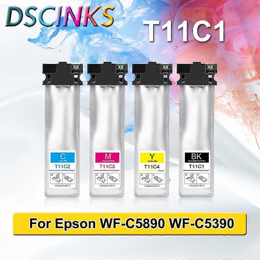 hg T11C1 T11C2 T11C3 T11C4 Ink Bag For Epson WF-C5390DW WF-C5890DWF Printer Cartridge With Chip Pigment Ink Pack 60ml/PC For Europe