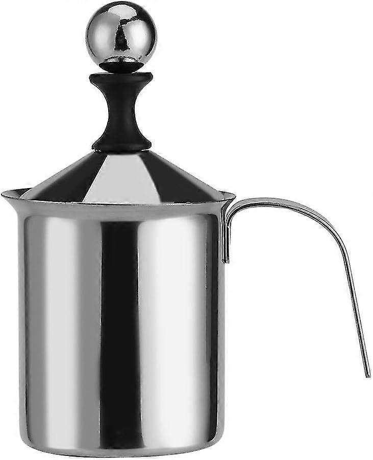 2024 New Stainless Steel Manual Milk Frother for Latte Macchiato Hot Chocolate Coffee 400ml