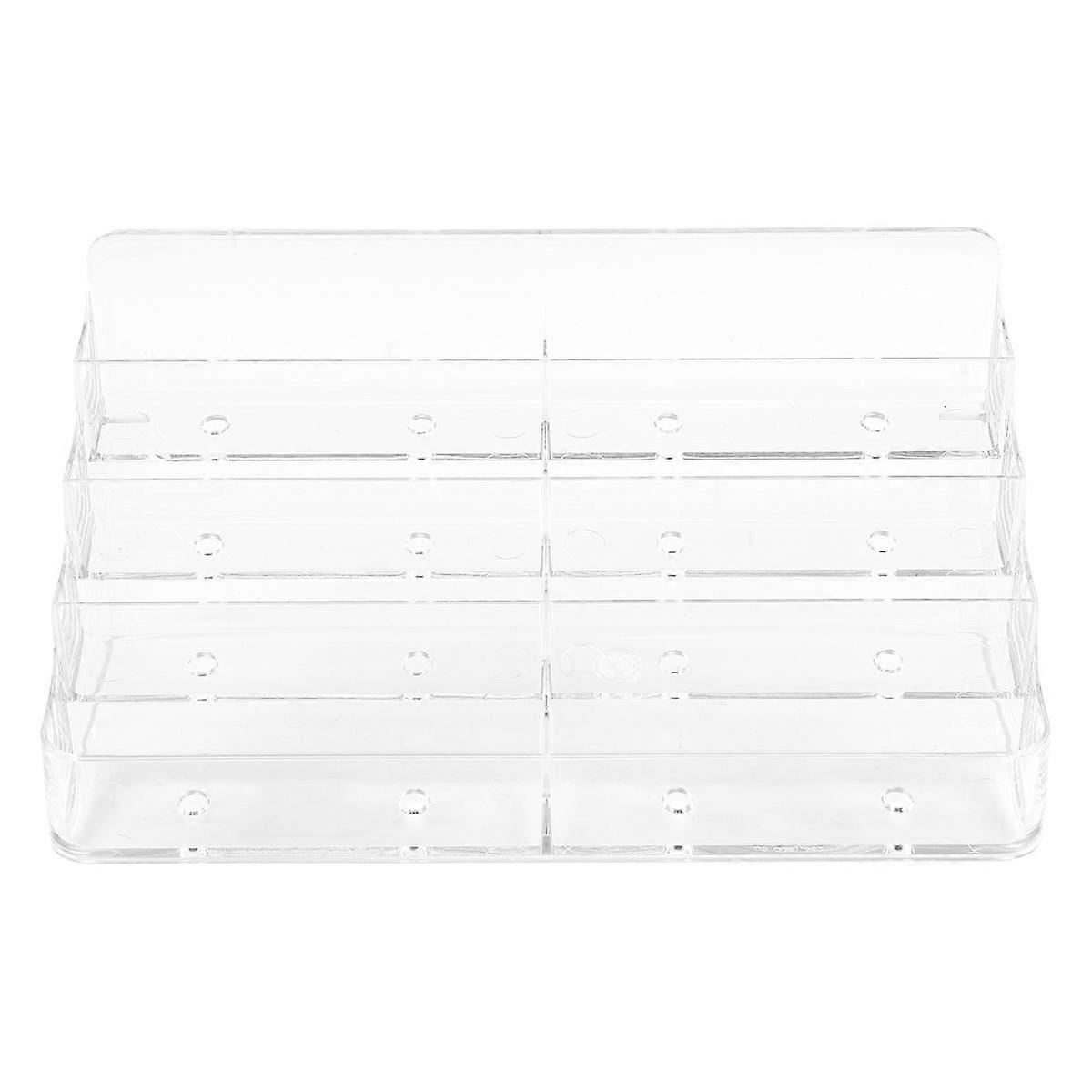 Business Card Holder, 8 Pocket Acrylic Business Card Holder for Desk Business Card Stand Desktop