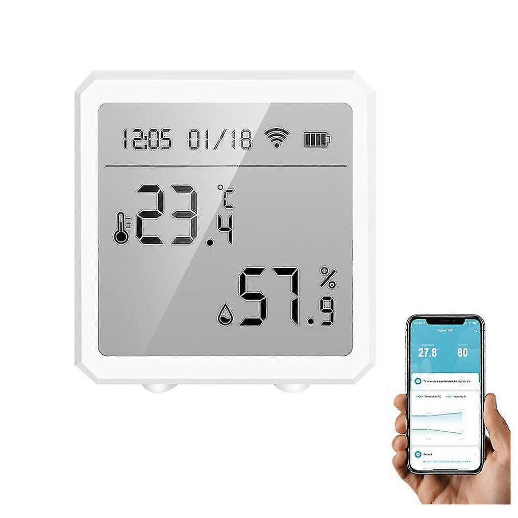 Tuya Wifi Temperature Humidity Sensor Indoor Hygrometer Thermometer Detector Smart Life Remote Control Support Alexa Google Home