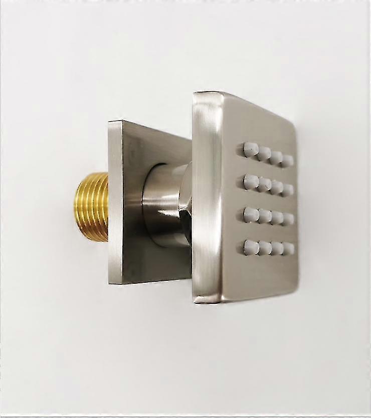 Rain Shower Head, Brushed Silver Square