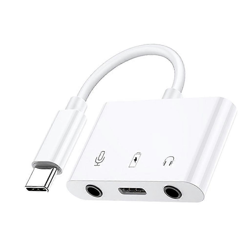 3in 1 Type C External Stereo Sound Adapter Charger Converter Widecompatibility