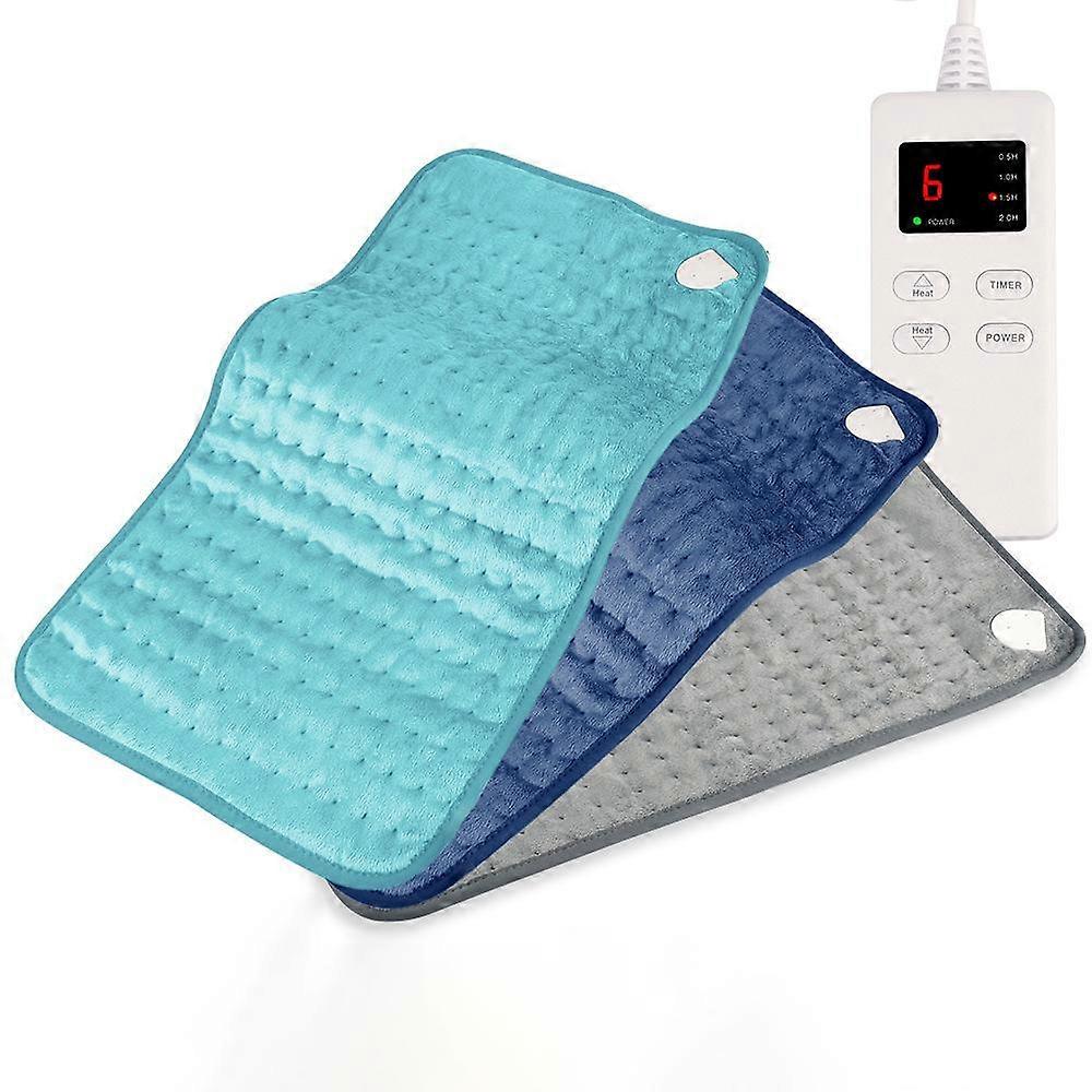 Heating pad for back, neck and shoulder pain relief, with automatic closing function, 40 * 76CM, Grey