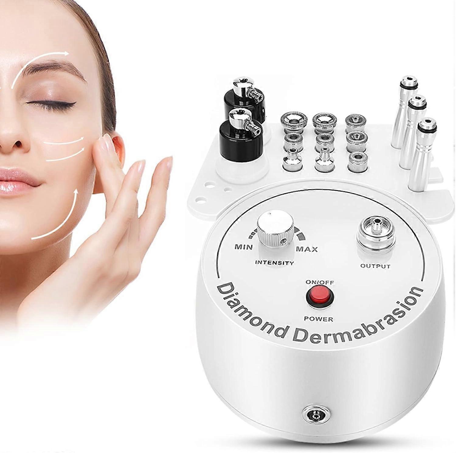 Machine de microdermabrasion - machine de microdermabrasion diamant Instrument de soin du visage 3 en 1 pour usage personnel à domicile (UE)