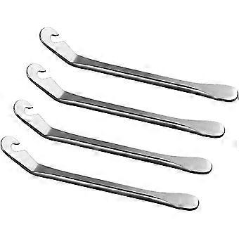 4 pièces Bicycle Tire Tools Hooks, Stainless Steel Metal Tire Levers, Bicycle Tire Lever Spoon
