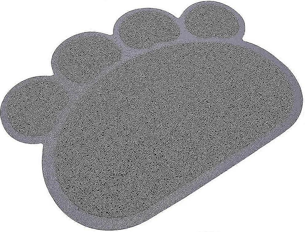 Cat Litter Mat Litter Trapping Mat Pet Dog Cat Feeding Mat With Non-slip Backing 30 * 40cm (gray)