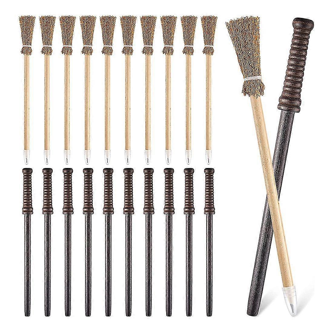 10 pcs μολύβια ραβδιών κόμμα προμήθειες και10 κομμάτια μάγισσα σκούπες μολύβια