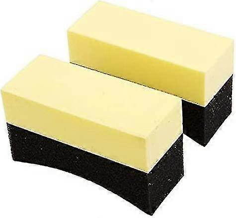 3ピースカータイヤワックス研磨スポンジブラシホイールクリーニングフォームスポンジパッド