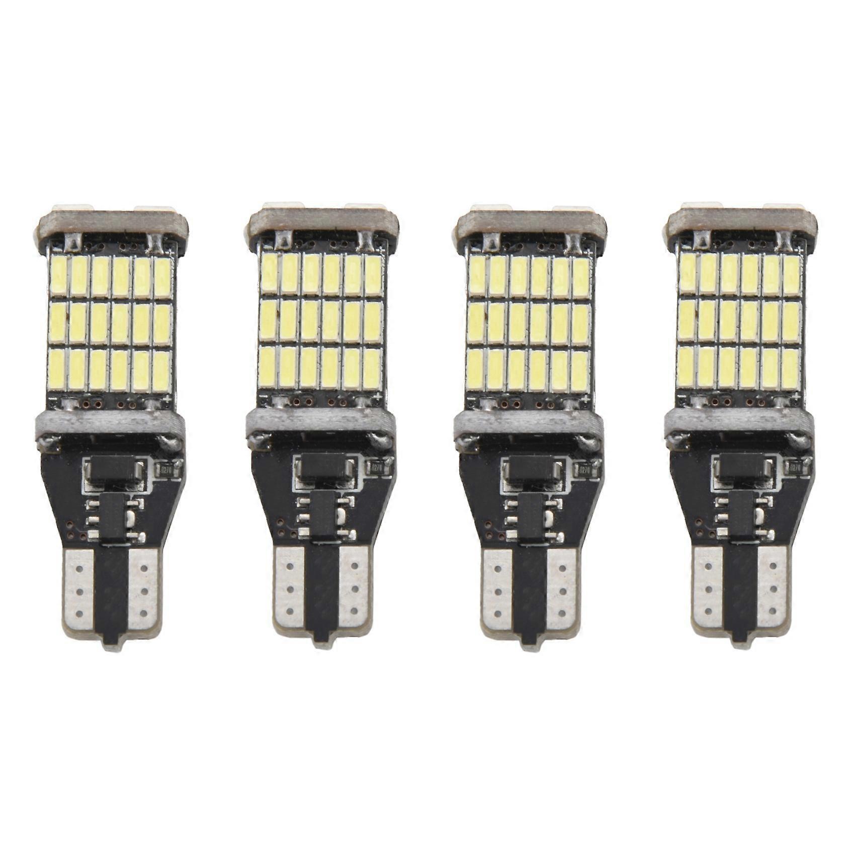 4Pcs T15 W16W Led Backup Light Bulb 920 921 912 Error Free 4014 45Smd Highlighting Brake Light Bulb