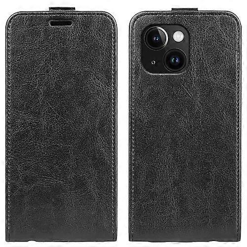 For iPhone 15 R64 Texture Single Vertical Flip Leather Phone Case