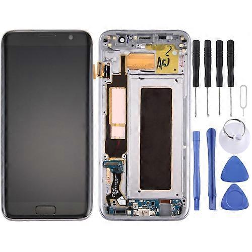 ORIG Replacement Screen Display and Digitizer Full Assembly with Frame & Charging Port Board & Volume Button & Power Button for Galaxy S7 Edge / G935F