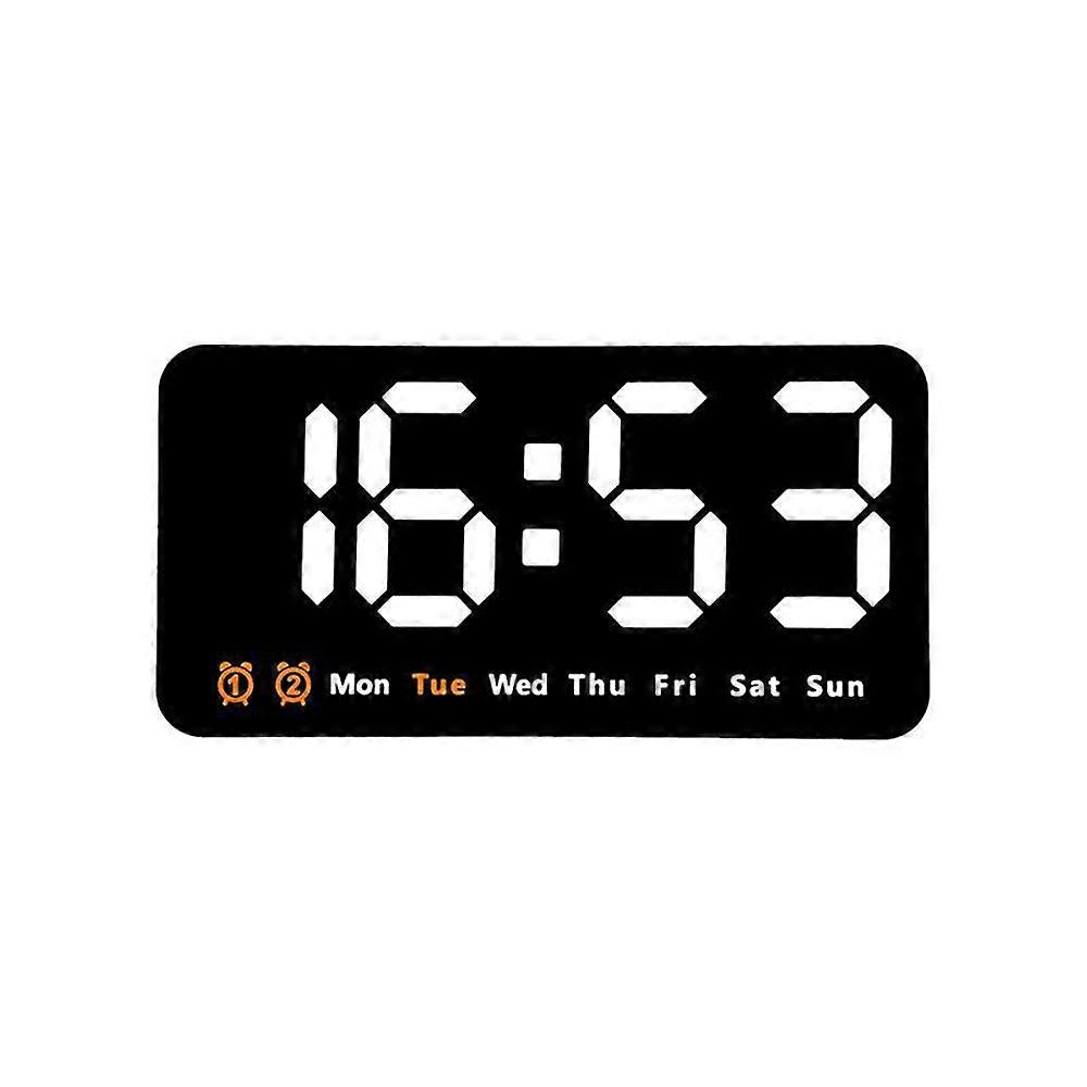 LED Digital Clock 8.5 Inch Large Display LED Alarm Clock w/Date Week Temperature
