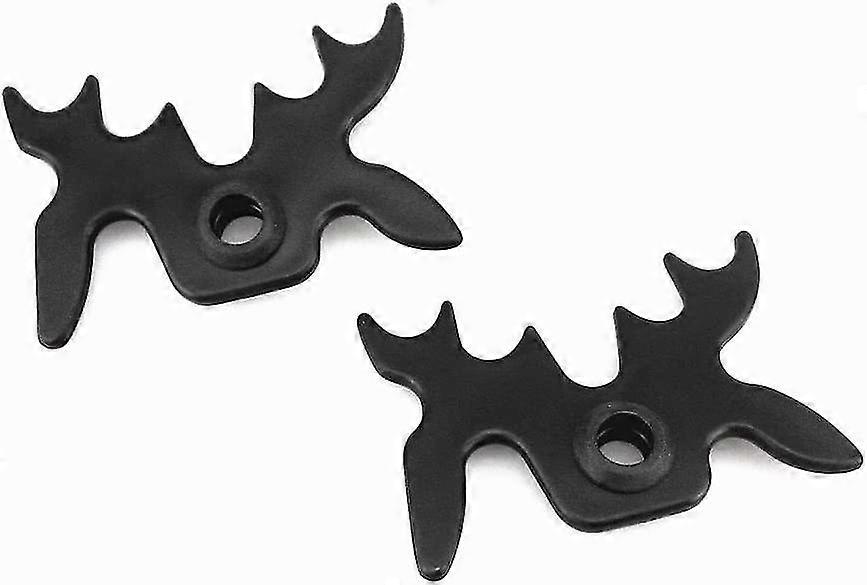 2pcs Black Plastic Moosehead Pool Billiard Cue Bridge Head