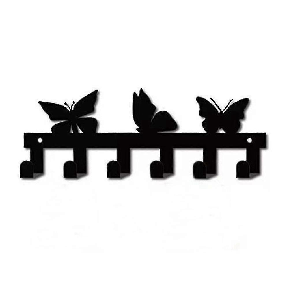 Key Rack Holder,wall Mounted Key Holder 6 Hook Compatible With Coat Clothes