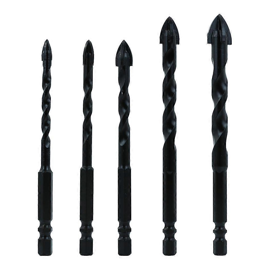 5 Pc Set Long Hexagon Handle Cross Triangle Drill Cross Triangle Drill