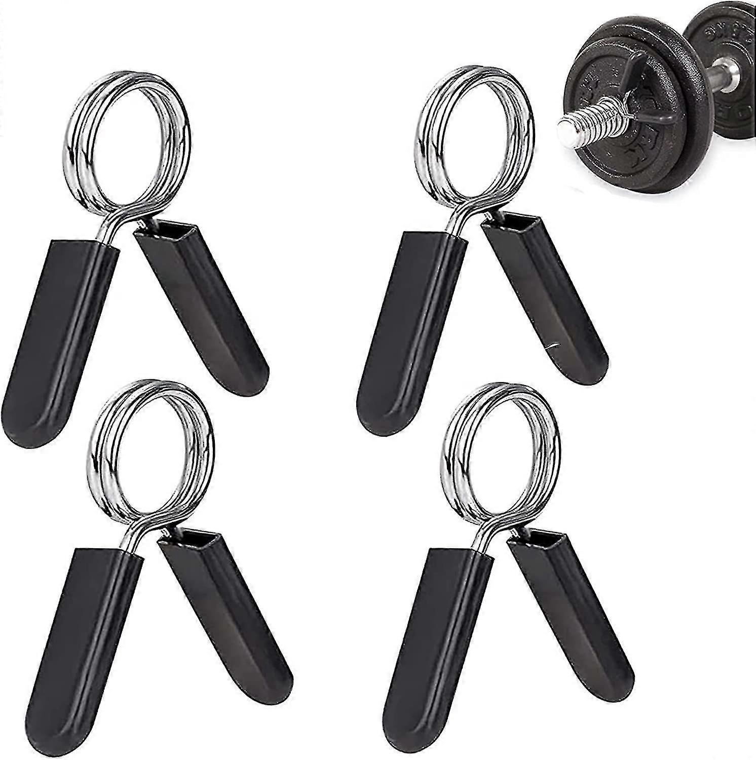 4 Pcs Spring Locking Dumbbell Clamp 25mm Dumbbell Lock, Dumbbell Clamp, Spring Locking, For Bodybuil