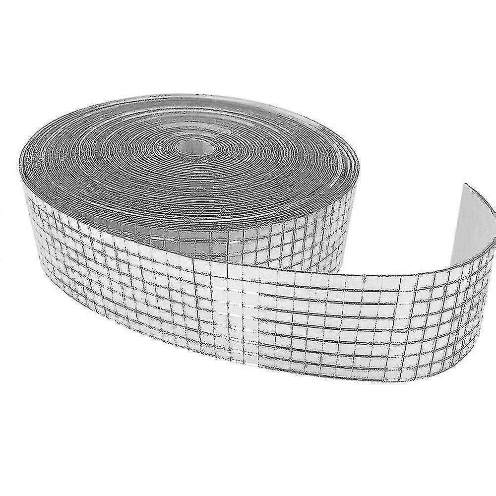 Roll Self-adhesive Real Glass Craft Mini Square & Round Mirrors Mosaic Tiles For Diy Crafts ,ball ,home Decoration C