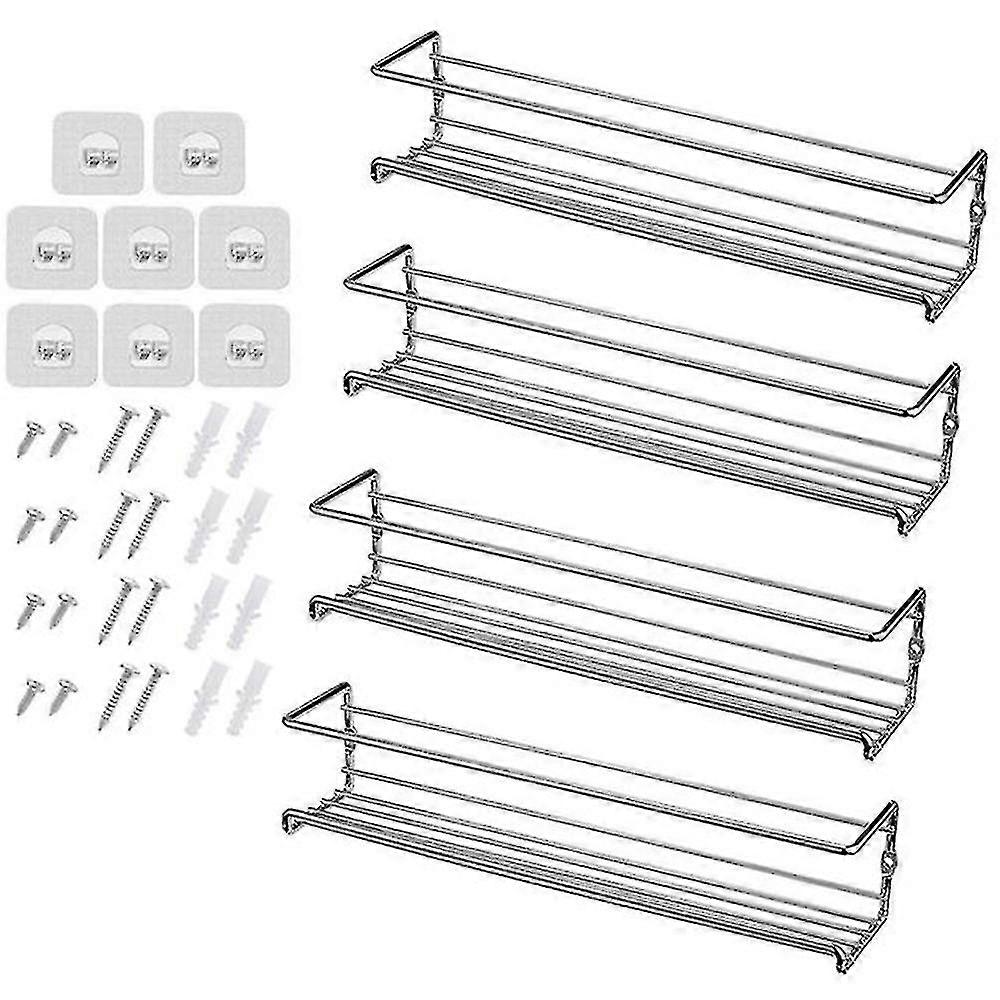 Kitchen Spice Jar Storage Rack Cabinet Hanging Shelf Door Decor-b