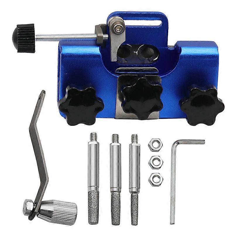 Tooth Sharpener Chainsaw Chain Sharpening Set Chain Sharpening Kit Fits All Types of Chainsaws,Blue,86mm