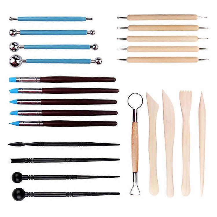 Ensemble d'outils en argile de 23 pices Outils de poterie en argile ultra-lgers