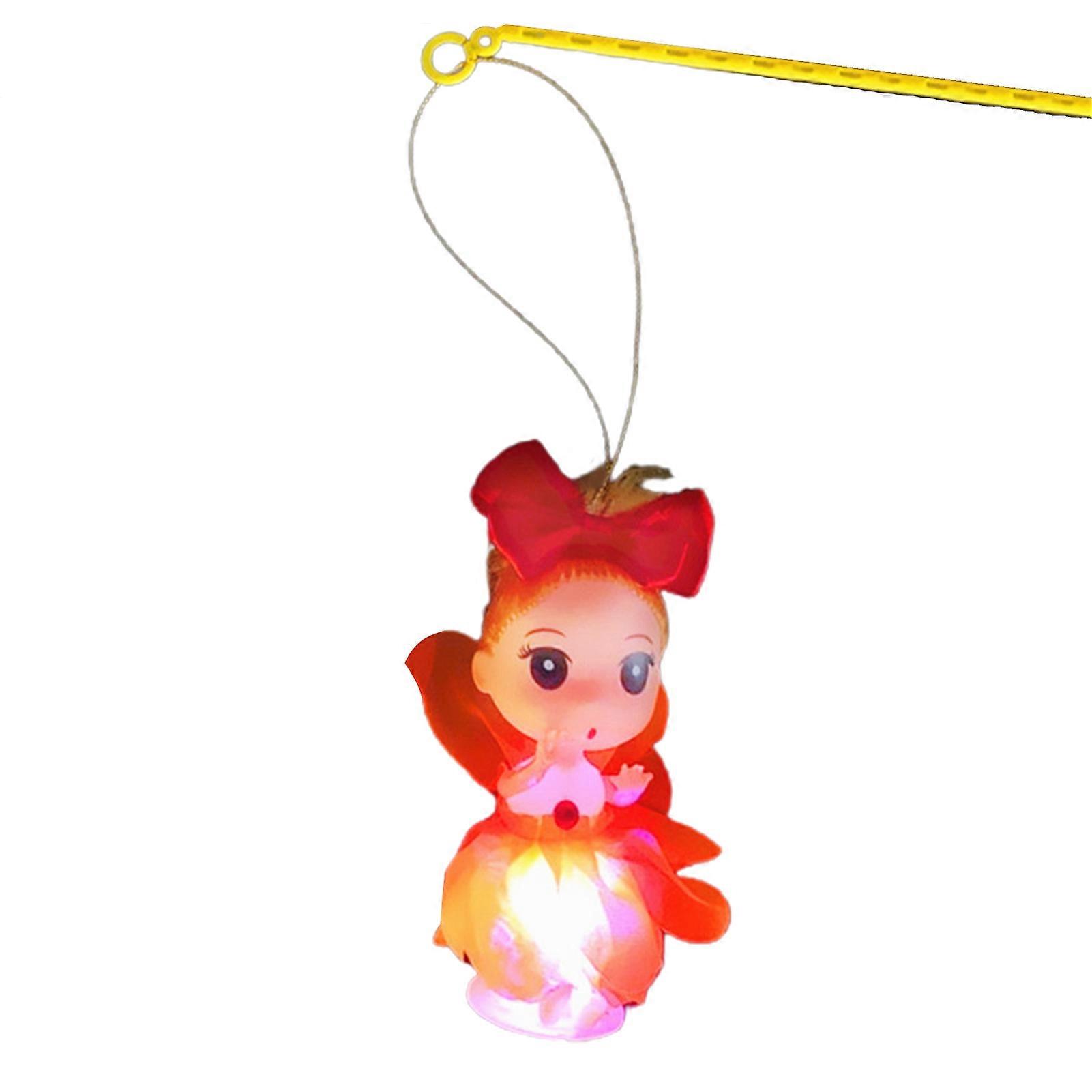 LED Toy with Pole Luminescent Lovely Hot Melt Adhesive Built-in Batteries Entertainment Vinyl LED Illuminated Luminous Doll Lantern for Child KAESI