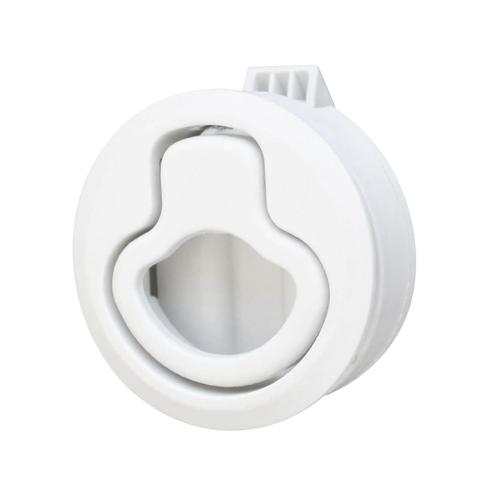 Flush Locker Pull Latch Round Pull Pull Lift Lock for Marine Boat RV Cabinet White