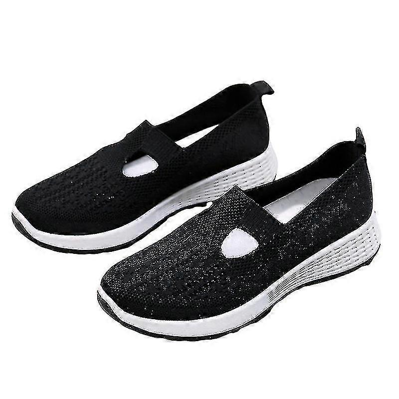 تنفس لينة وحيد العظام أحذية عارضة المرأة المنسوجة أحذية العظام