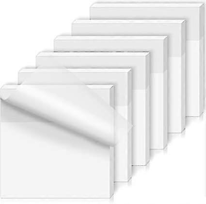100pcs transparente Post It Notizen, 76 x 76 mm transparente Haftnotizen Self-Stick Note