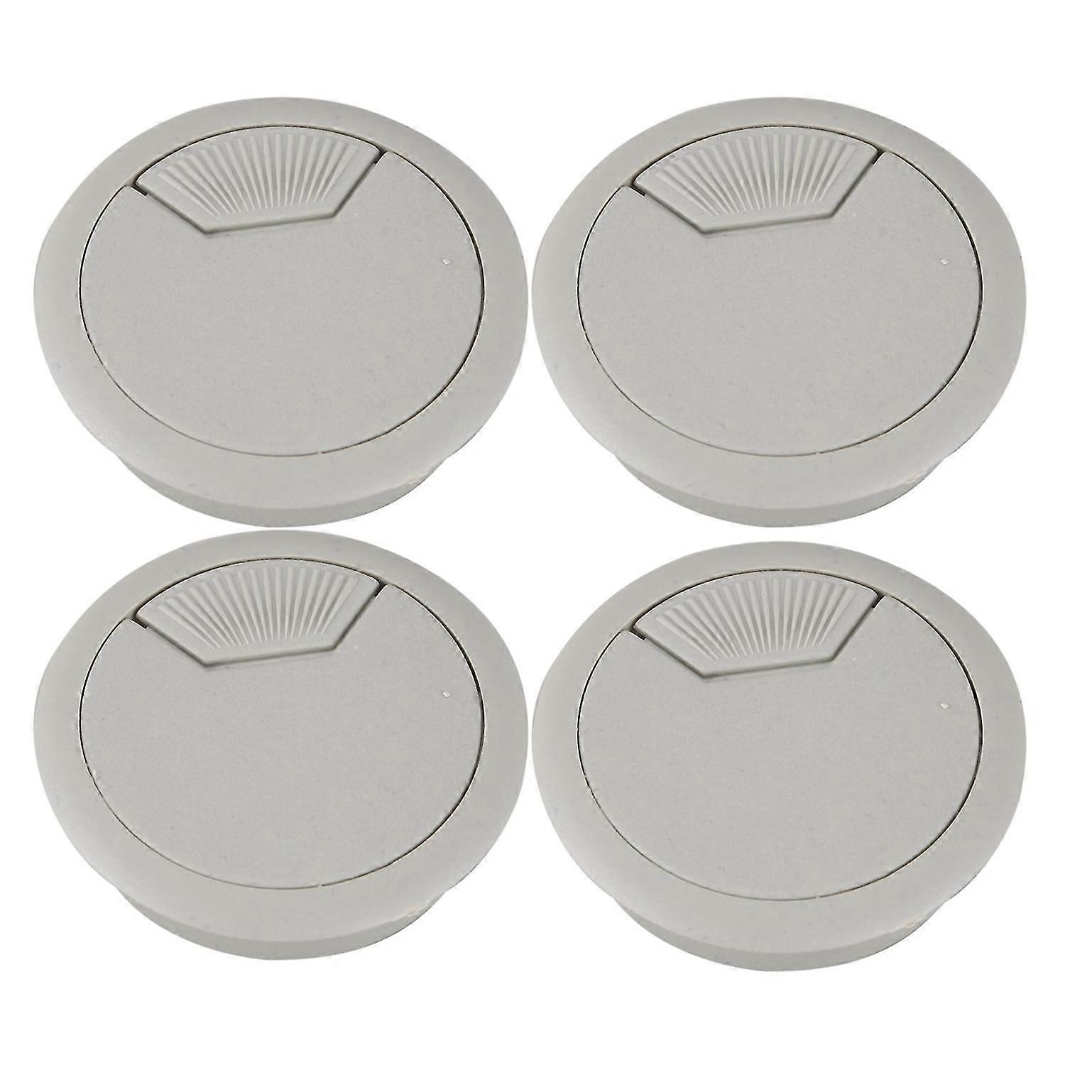 4 piezas 53mm Drill Hole Plastic Home Computer Desk Cable Cord Grommets