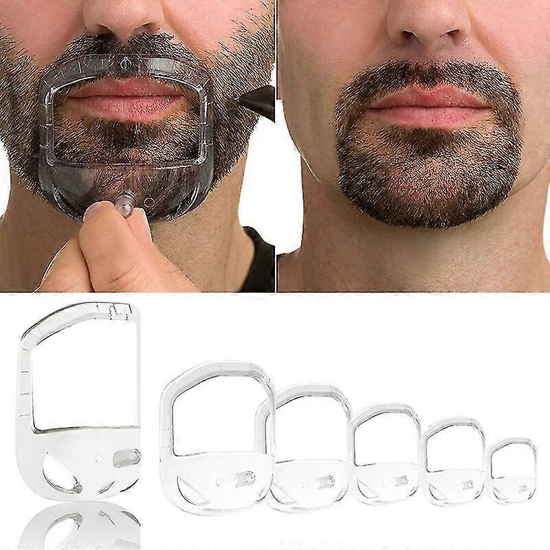 5pcs/set Men's Tool Template Guide Design Mustache Beard Goatee Shaving
