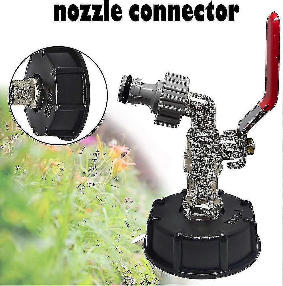 Tank Tap 1000l S60x6 Ibc Tap Connector With 1/2" Hose Connector, Drain Tank a